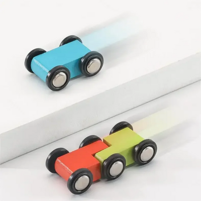 צעצוע ילדים ארבע שכבות גליידרס עץ מונטסורי רכבי מסלול אינרציה